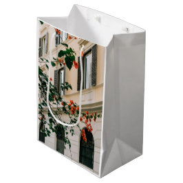 Mediana Bolsa de regalo de acuarela de Bougainvillea con c