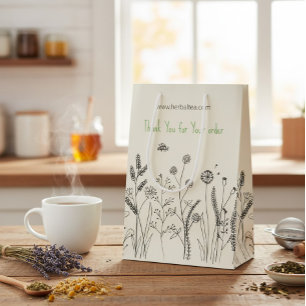 Mediana Bolsa de regalo de agradecimiento botánico persona