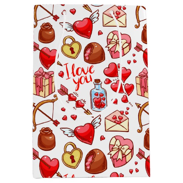 Mediana Bolsa de regalo de amor de San Valentín (Anverso)