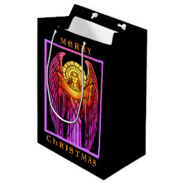 Mediana Bolsa de regalo de Angel de Vidrio Manchado