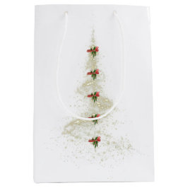 Mediana Bolsa de regalo de árbol de Navidad brillante