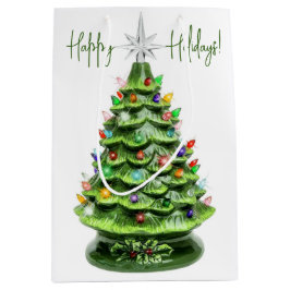 Mediana Bolsa de regalo de árbol de navidad de cerámica il