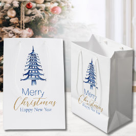 Mediana Bolsa de regalo de árbol de Navidad de la Pagoda A