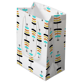 Mediana Bolsa de regalo de árbol de Navidad retro