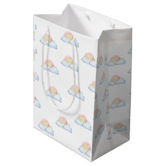 Mediana Bolsa de regalo de arcoíris pastel adorable