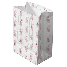 Mediana Bolsa de regalo de arte de línea botánica elegante