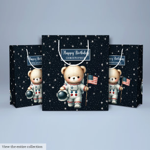 Mediana Bolsa de regalo de Astronauta de Oso de Teddy para