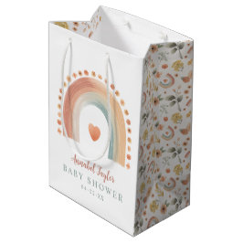 Mediana Bolsa de regalo de Baby Shower con arcoiris Boho -