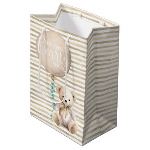 Mediana Bolsa de regalo de Baby Shower de osito de peluche