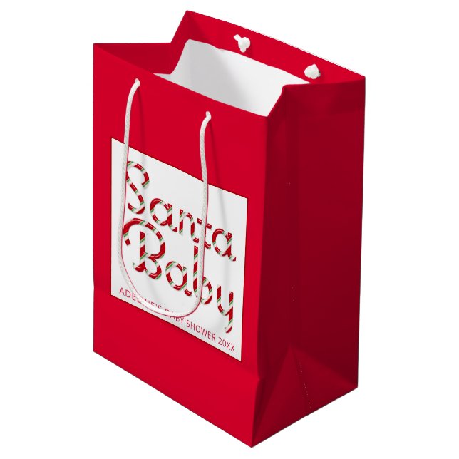 Mediana Bolsa de regalo de Baby Shower para Navidades de b (Angulo Anverso)