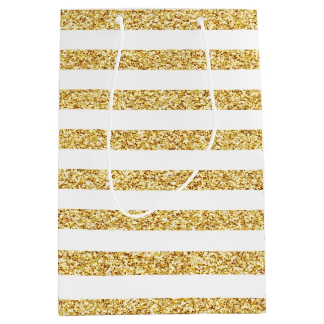 Mediana Bolsa de regalo de banda de oro (Anverso)