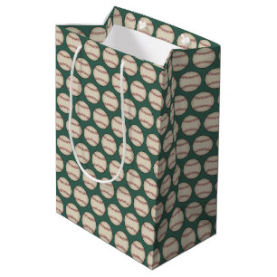 Mediana Bolsa de regalo de béisbol verde