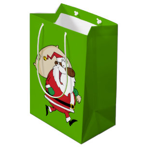 Mediana Bolsa de regalo de Black Santa