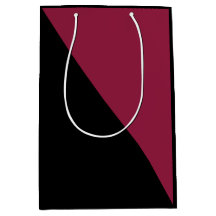 Bolsa de regalo de bloque de color (negro y rojo d