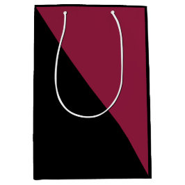 Mediana Bolsa de regalo de bloque de color (negro y rojo d