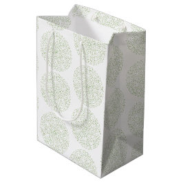 Mediana Bolsa de regalo de Boho Green Mandala