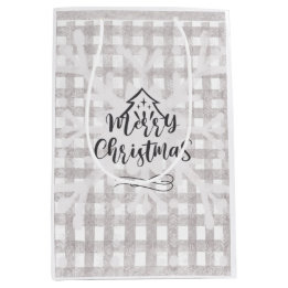 Mediana Bolsa de regalo de Búfalo navideño