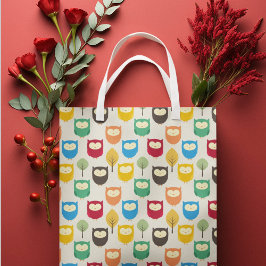 Mediana Bolsa de regalo de búho Personalizado Multicolor