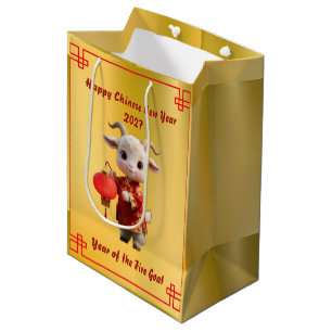 Mediana Bolsa de regalo de cabra bebé con linterna