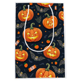 Mediana Bolsa de regalo de calabaza de Halloween