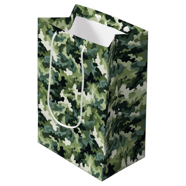 Mediana Bolsa de regalo de camo militar (Angulo Anverso)
