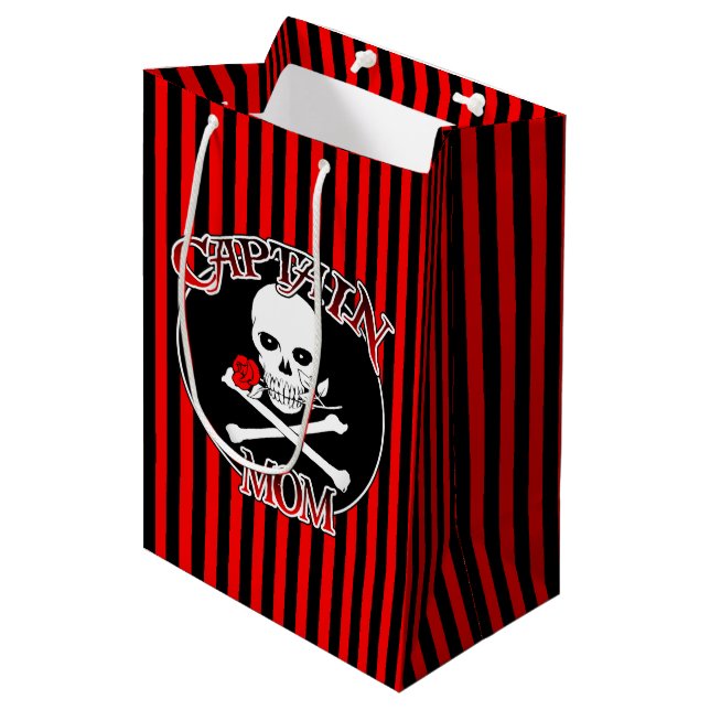 Mediana Bolsa de regalo de Captain Mom (Angulo Anverso)