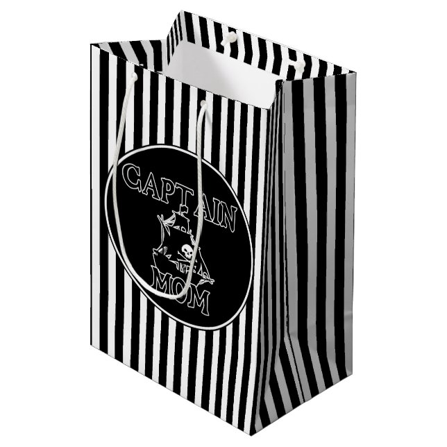 Mediana Bolsa de regalo de Captain Mom (Angulo Anverso)
