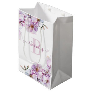 Mediana Bolsa de regalo de cerezo florecido con acuarela m