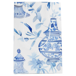 Mediana Bolsa de regalo de Chinoiserie Blue Medium