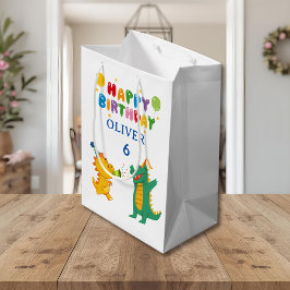Mediana Bolsa de regalo de cocodrilo e hipopótamo - Tema d