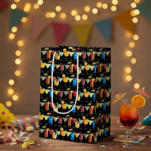 Mediana Bolsa de Regalo de Cócteles Coloridos