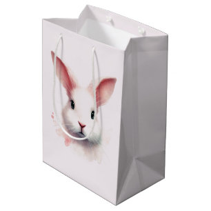 Mediana Bolsa de regalo de conejo rosa Pastel