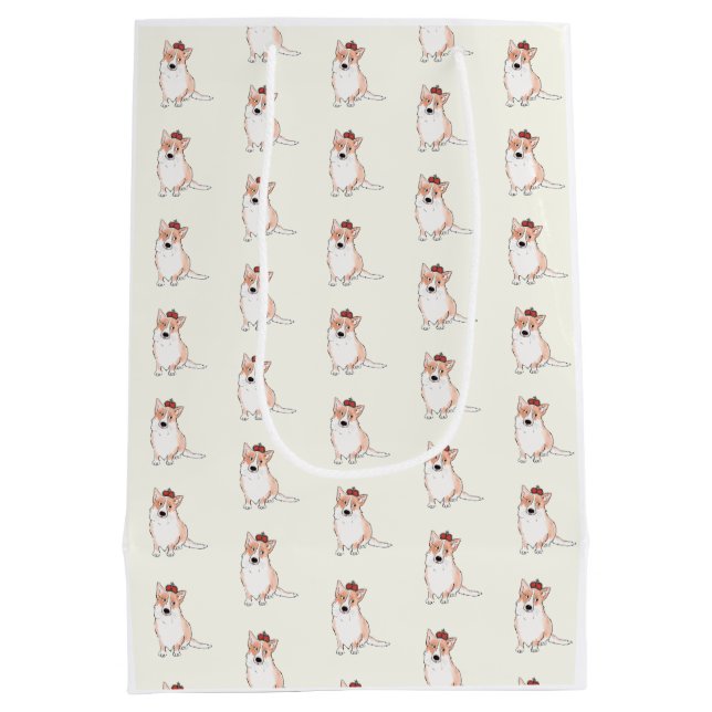 Mediana Bolsa de regalo de corgi real (Reverso)