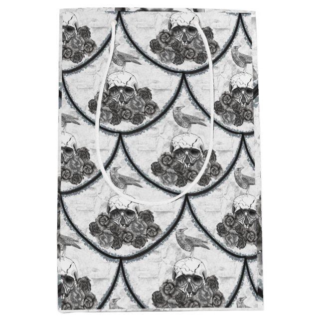 Mediana Bolsa de regalo de cráneo y cráneo (Anverso)