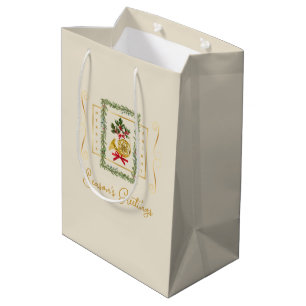 Mediana Bolsa de regalo de crema irlandesa de Navidad eleg