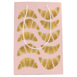 Mediana Bolsa de regalo de Croissant Rose