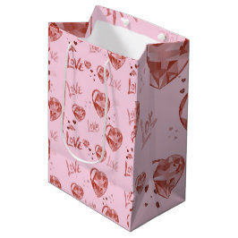 Mediana Bolsa de regalo de Crystal Hearts