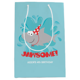 Mediana Bolsa de regalo de cumpleaños de tiburón