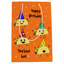 Bolsa de regalo de cumpleaños medio Taco Lover