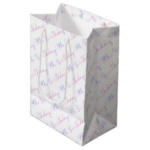 Mediana Bolsa de regalo de cumpleaños Nueve en Nueve nubes