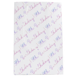 Mediana Bolsa de regalo de cumpleaños Nueve en Nueve nubes