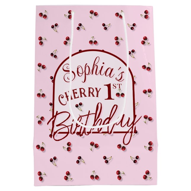 Mediana Bolsa de regalo de cumpleaños para el tema de las  (Reverso)