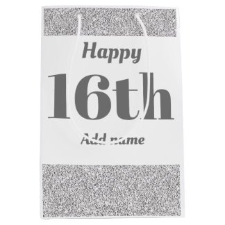 Mediana Bolsa de regalo de cumpleaños personalizada y eleg