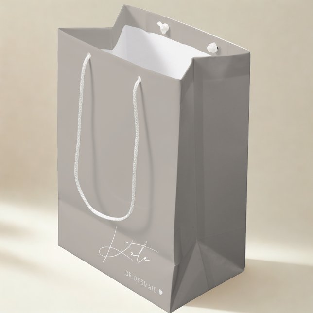 Mediana Bolsa de regalo de dama de honor de beige moderno (Subido por el creador)