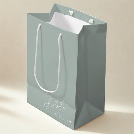 Mediana Bolsa de regalo de dama de honor Modern Sage