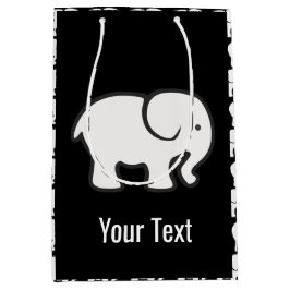 Mediana Bolsa de regalo de diseño para elefantes blancos