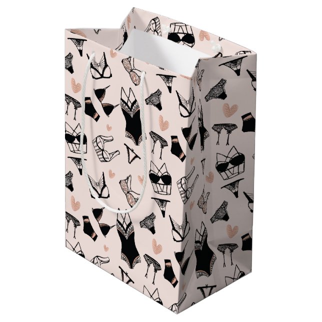 Mediana Bolsa de regalo de ducha de novia Cute Lingerie (Angulo reverso)