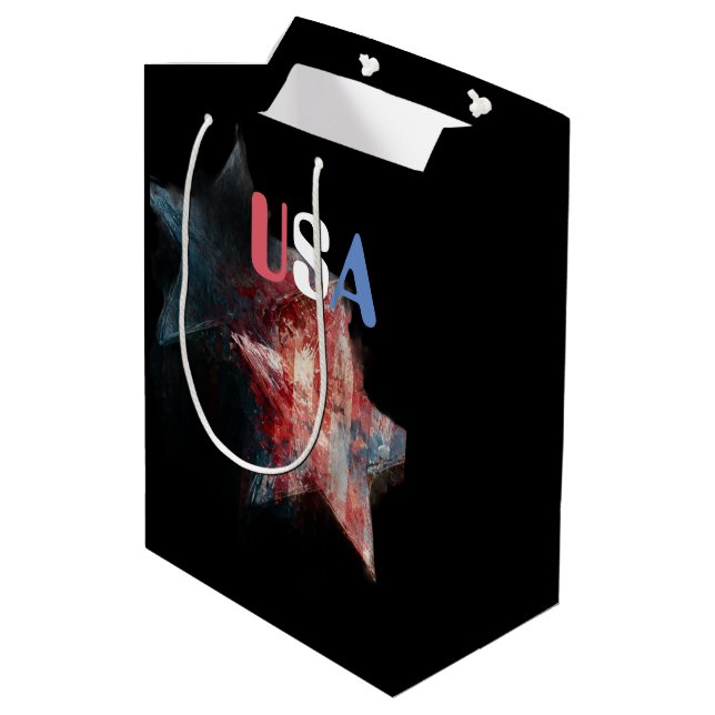Mediana Bolsa de regalo de EE. UU. (Angulo reverso)