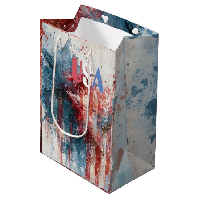 Mediana Bolsa de regalo de EE. UU. (Angulo Anverso)