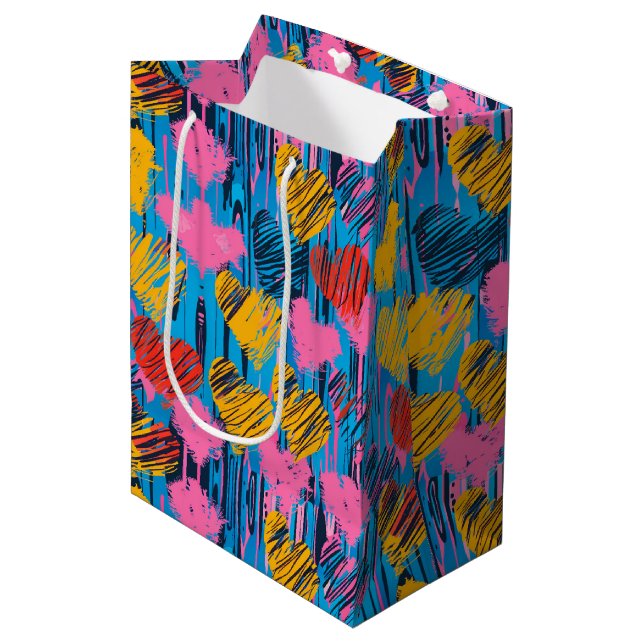 Mediana Bolsa de regalo de estilo graffiti (Angulo Anverso)